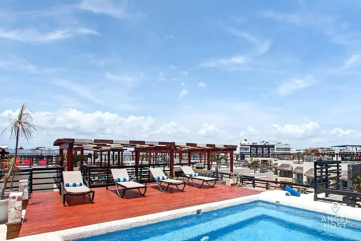 Prázdninový dům Beachfront Penthouse Oceanview Rooftop And Pool Playa del Carmen Mexiko